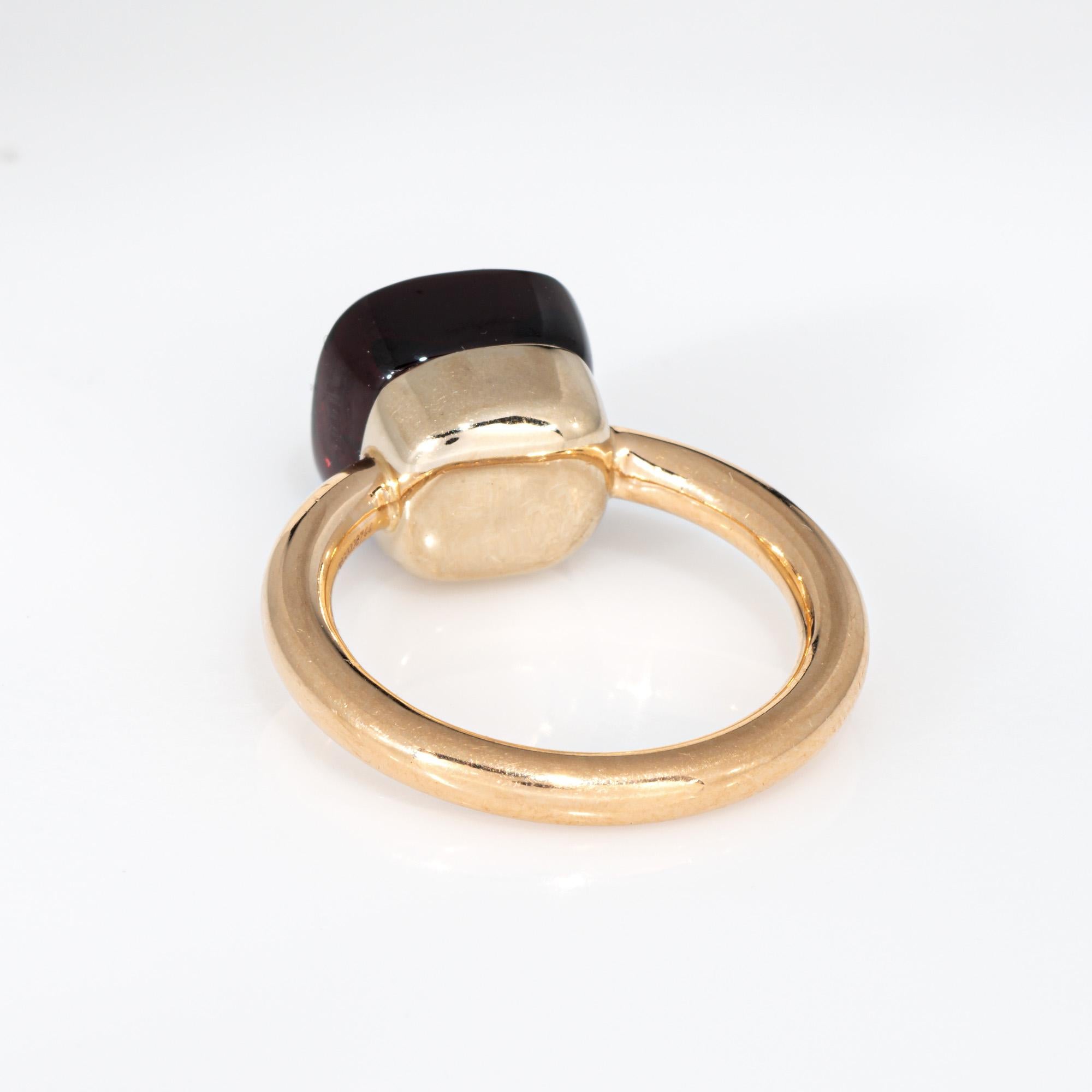 Pomellato Nudo Anillo Granate Clásico Oro Rosa 18k Fine Estate Jewelry 6 en Bueno Estado en Torrance, CA