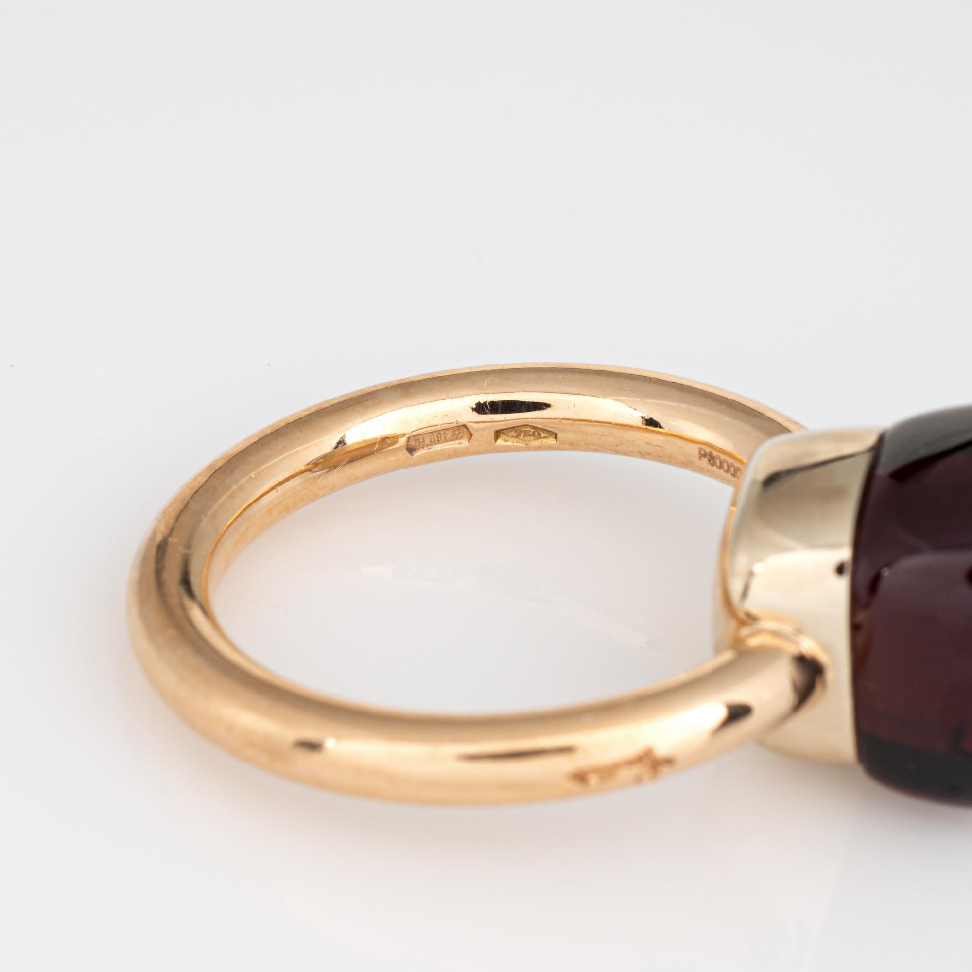 Pomellato Nudo Anillo Granate Clásico Oro Rosa 18k Fine Estate Jewelry 6 1
