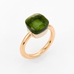 Pomellato Nudo Lemon Quartz Ring 18 Karat Rose Gold Estate Fine Jewelry