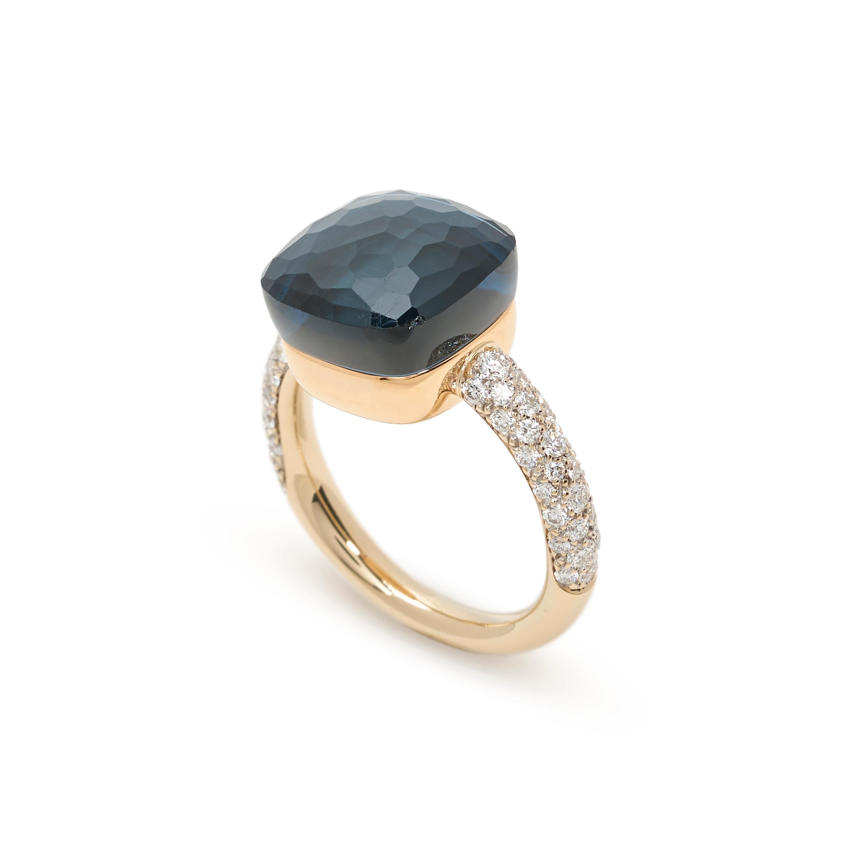 pomellato nudo ring london blue topaz