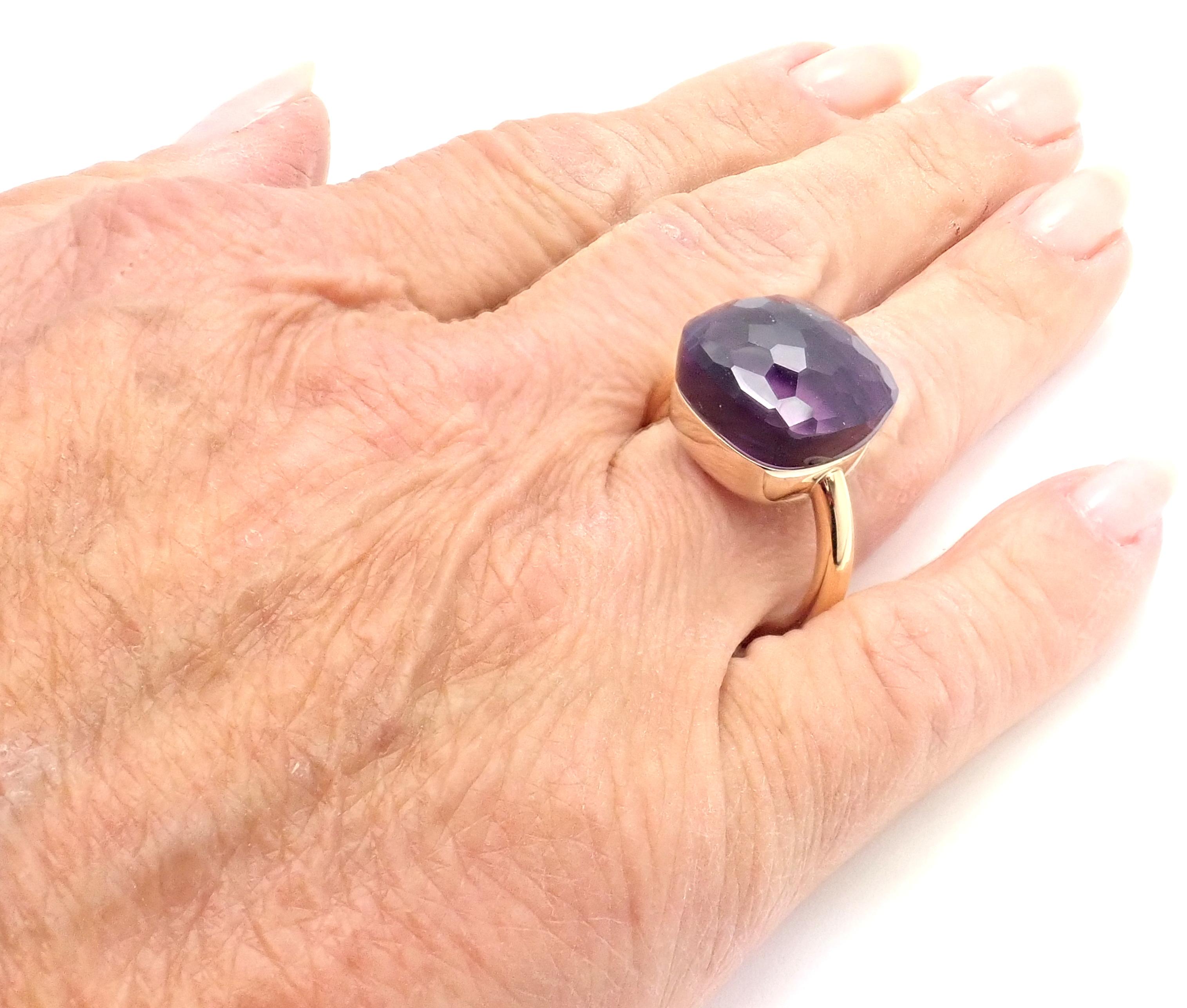 Pomellato Nudo Maxi Large Amethyst Yellow Gold Ring 2