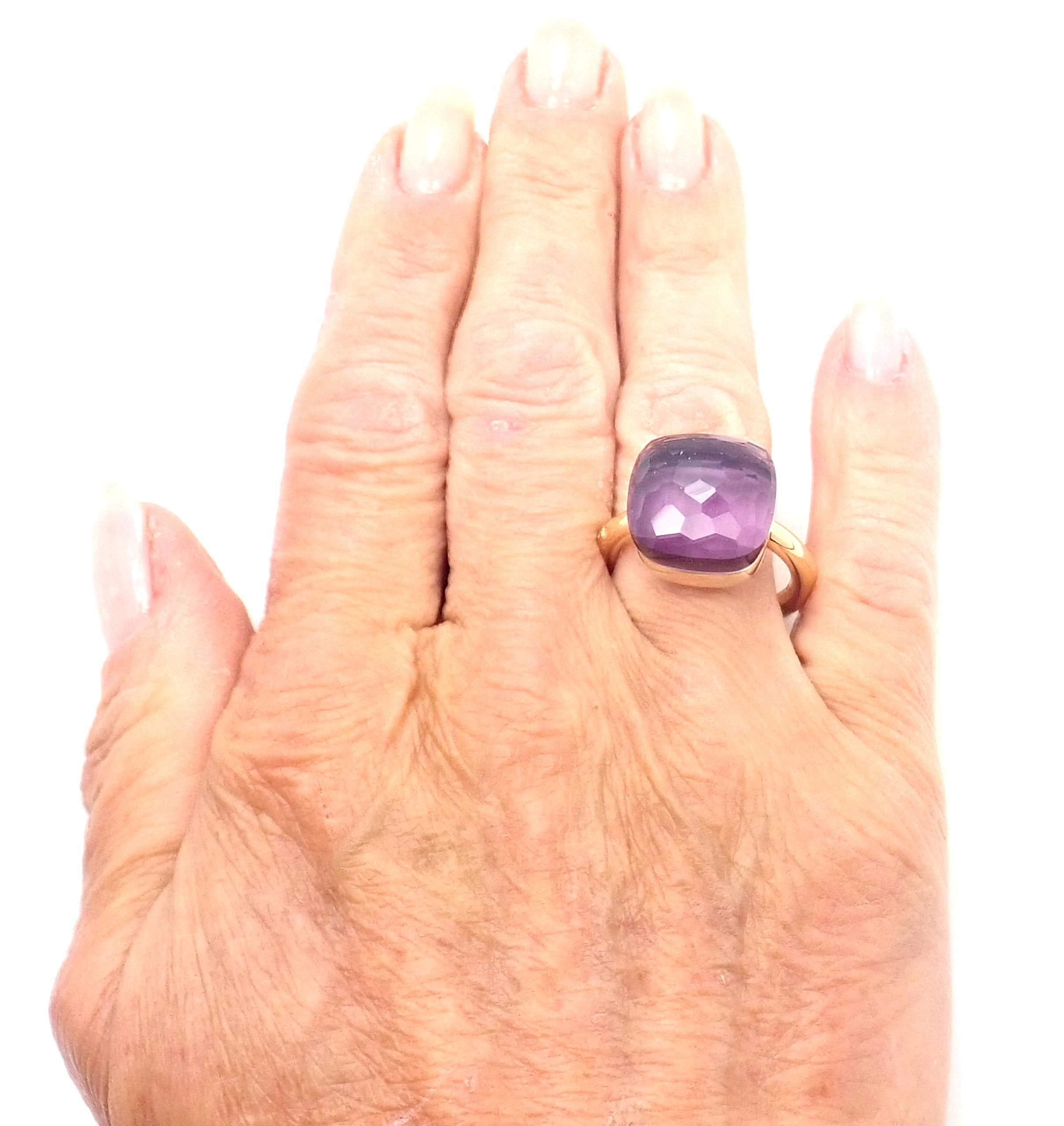 Pomellato Nudo Maxi Large Amethyst Yellow Gold Ring 1