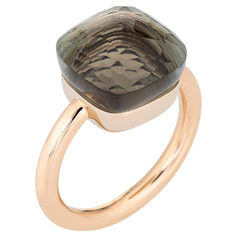 Pomellato Nudo Maxi Ring Prasiolite 18k Rose Gold Estate Sz 6 Fine
