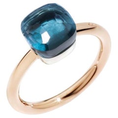 Pomellato Nudo Petit 18ct London Blue Topaz Ring PAB4030O6000000TL