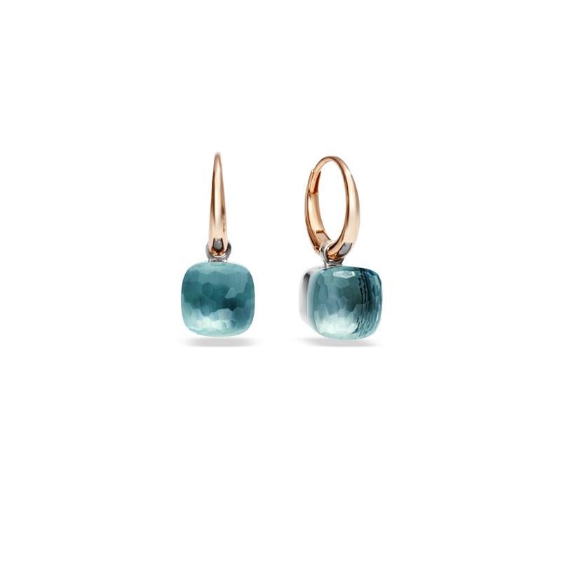 Square Cut Pomellato Nudo Petit Blue Topaz Ladies Earring POB2010O6000000OY