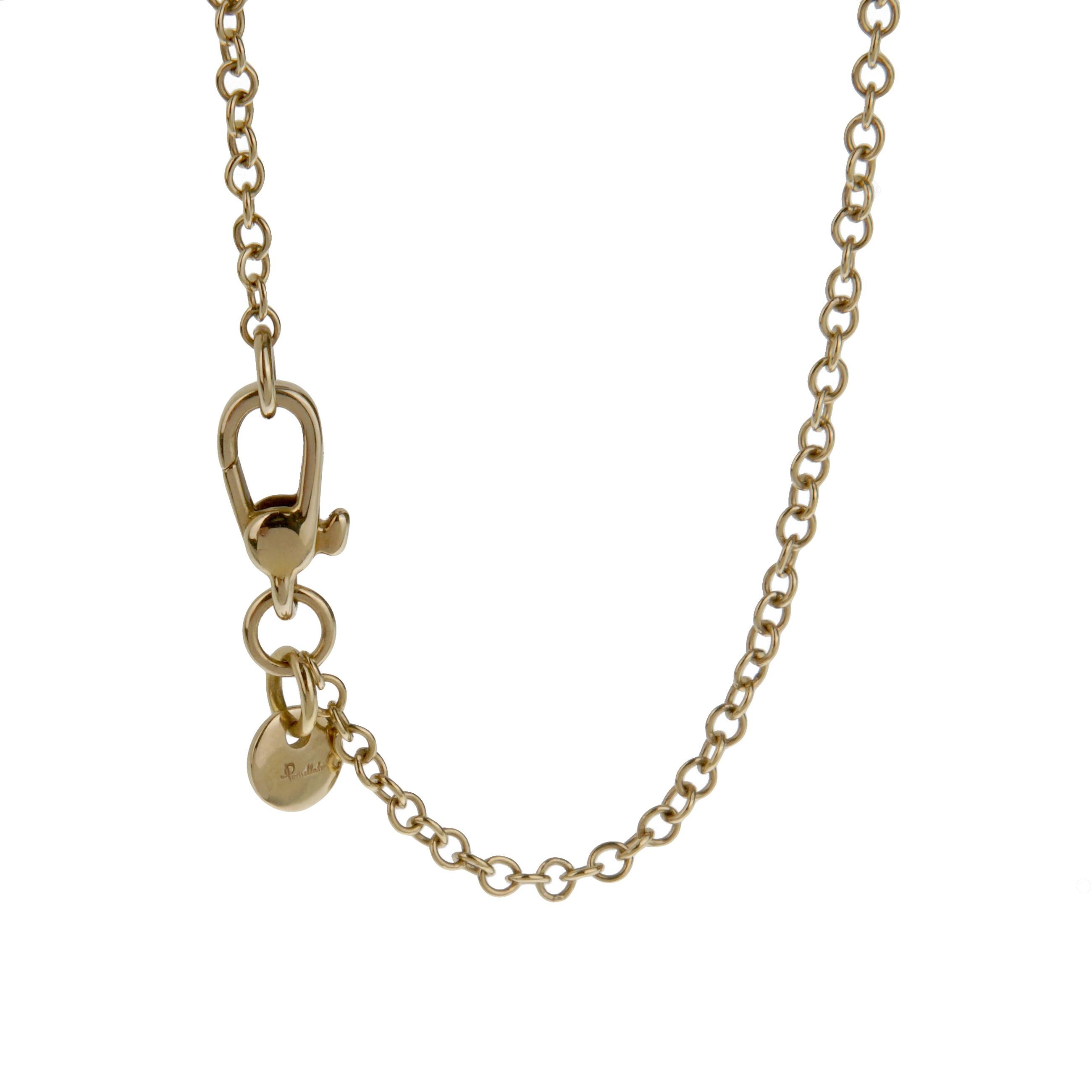 Taglio rotondo Collana Nudo Petit Diamond in oro giallo 18k di Pomellato in vendita