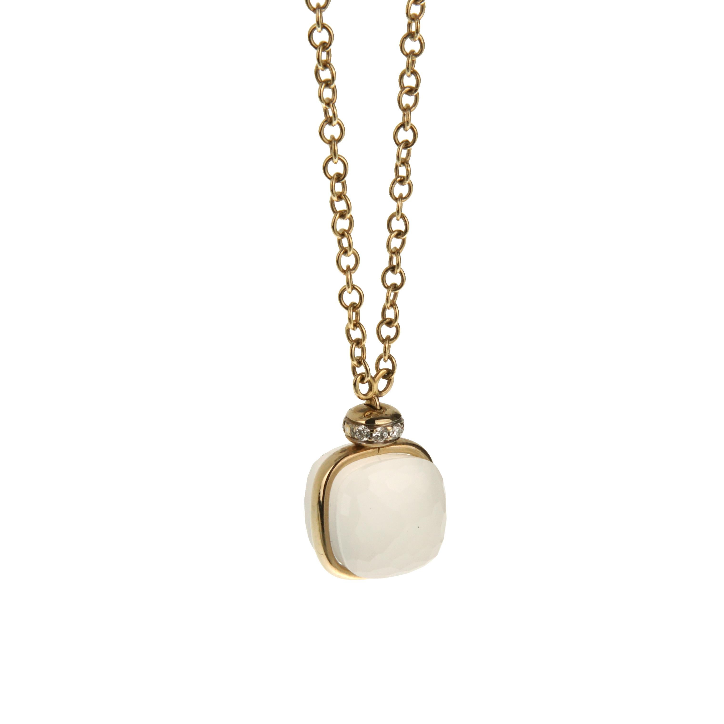 da uomo o donna Collana Nudo Petit Diamond in oro giallo 18k di Pomellato in vendita