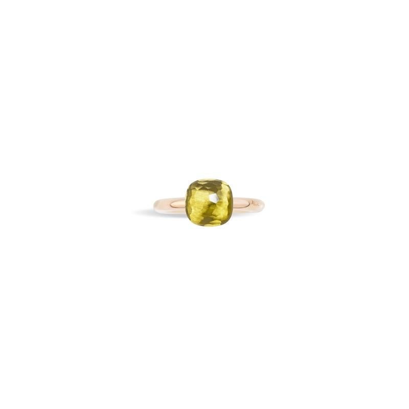 Nudo petit ring in white and rose gold with lemon quartz.
Size 52
A.B403/O6/QL
