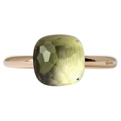 Anello Pomellato Nudo Petit 2,50ct Cushion Prasiolite in oro rosa 18k