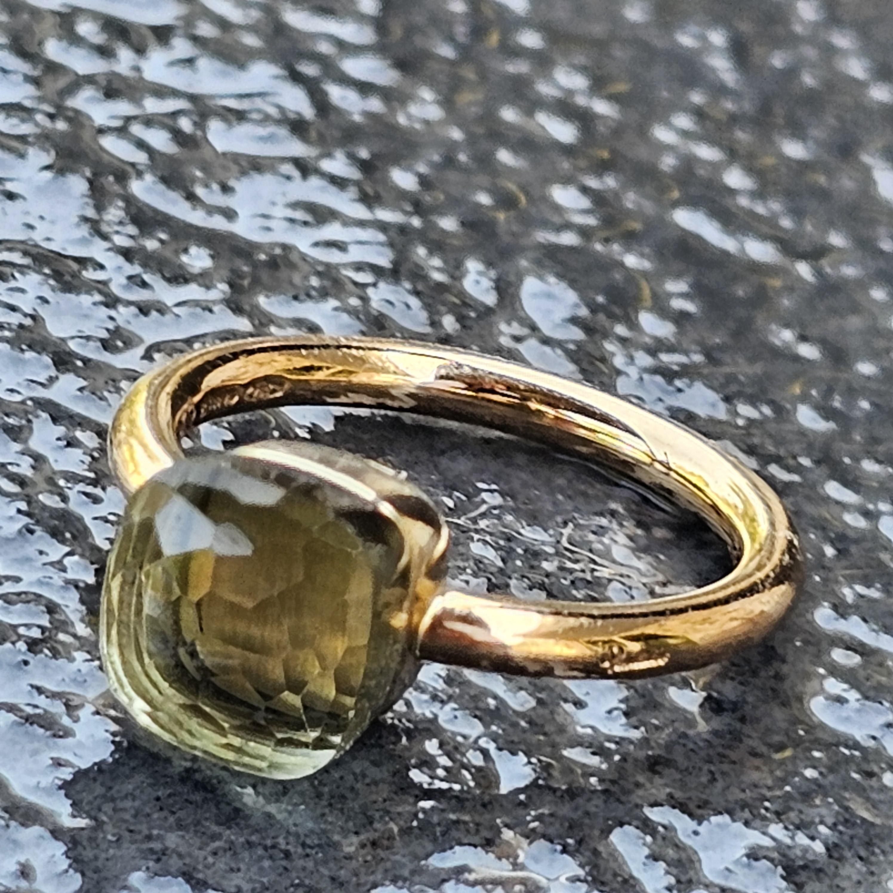 Pomellato Nudo Petit Anillo Prasiolita Verde Oro Rosa 18k sz 53 US 6.5 4.3g 2100 en venta 4