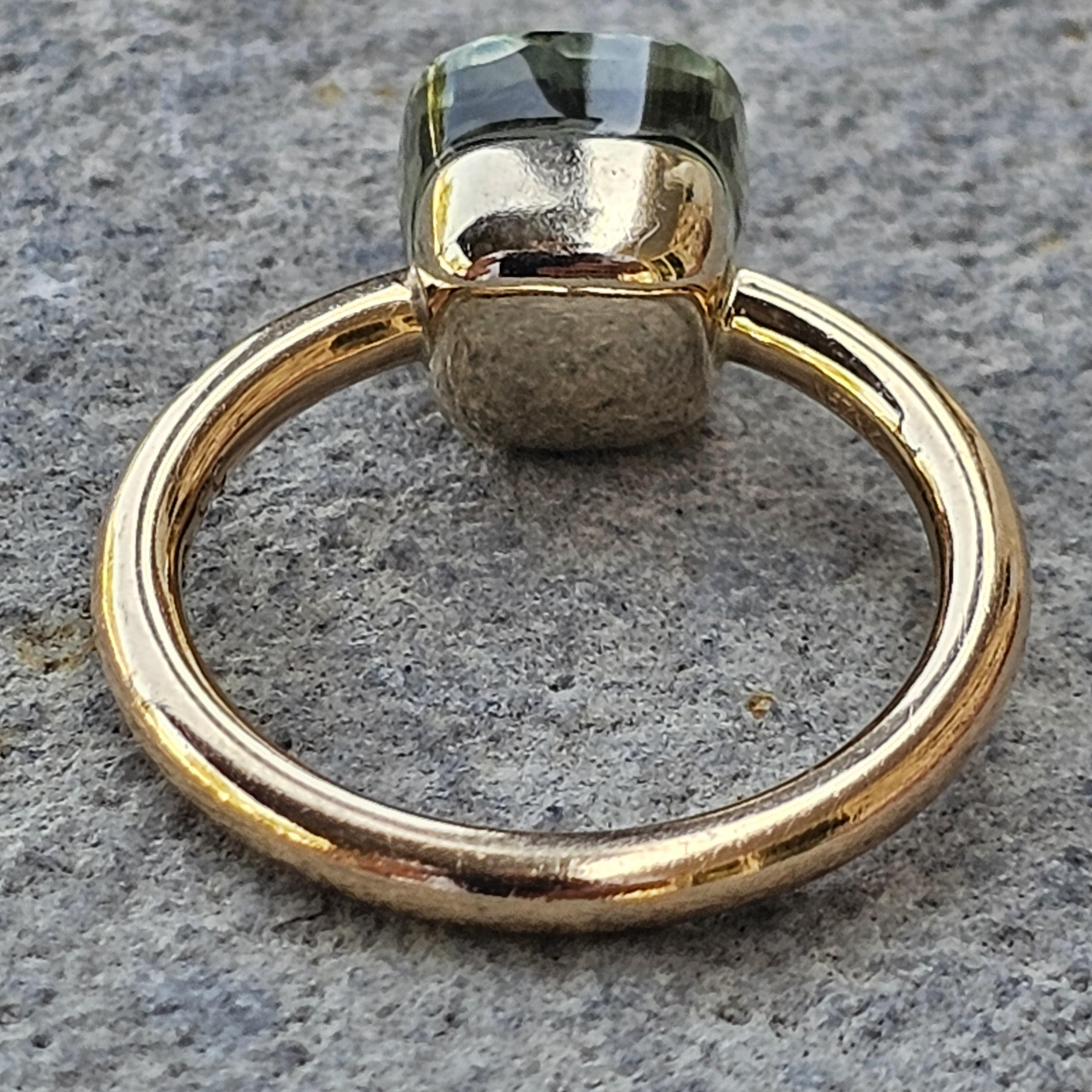 Pomellato Nudo Petit Anillo Prasiolita Verde Oro Rosa 18k sz 53 US 6.5 4.3g 2100 en venta 5