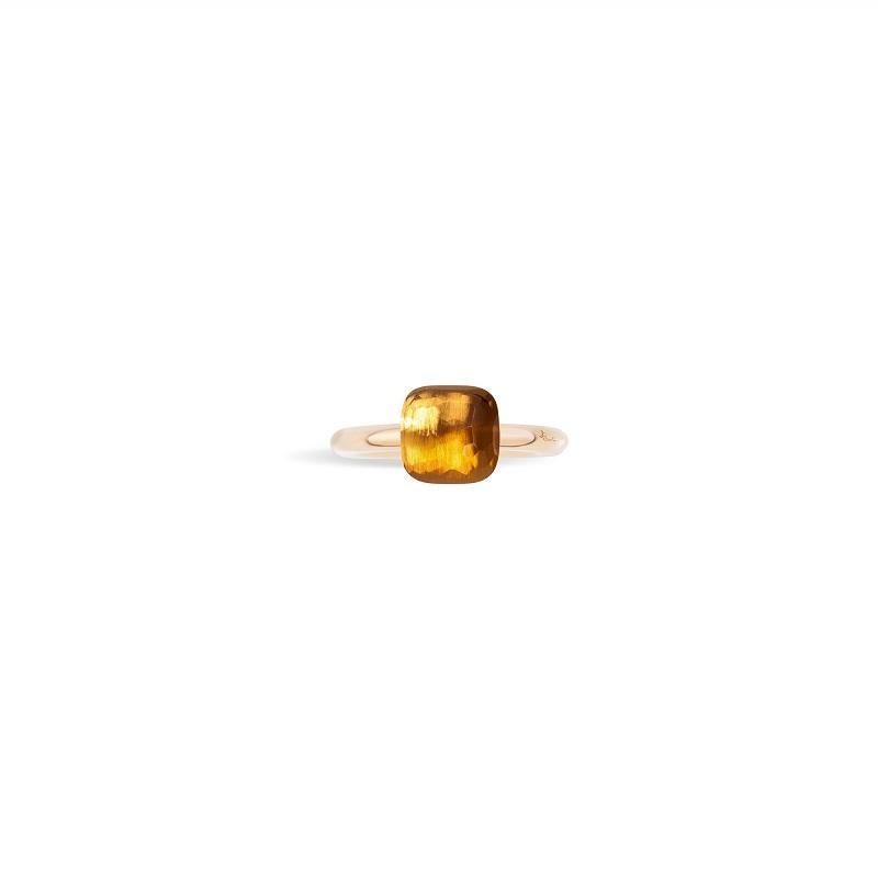 Pomellato Nudo Petit Ring aus Weiß- und Roségold mit Citrinquarz A.B403-O6-OV im Zustand „Neu“ in Wilmington, DE