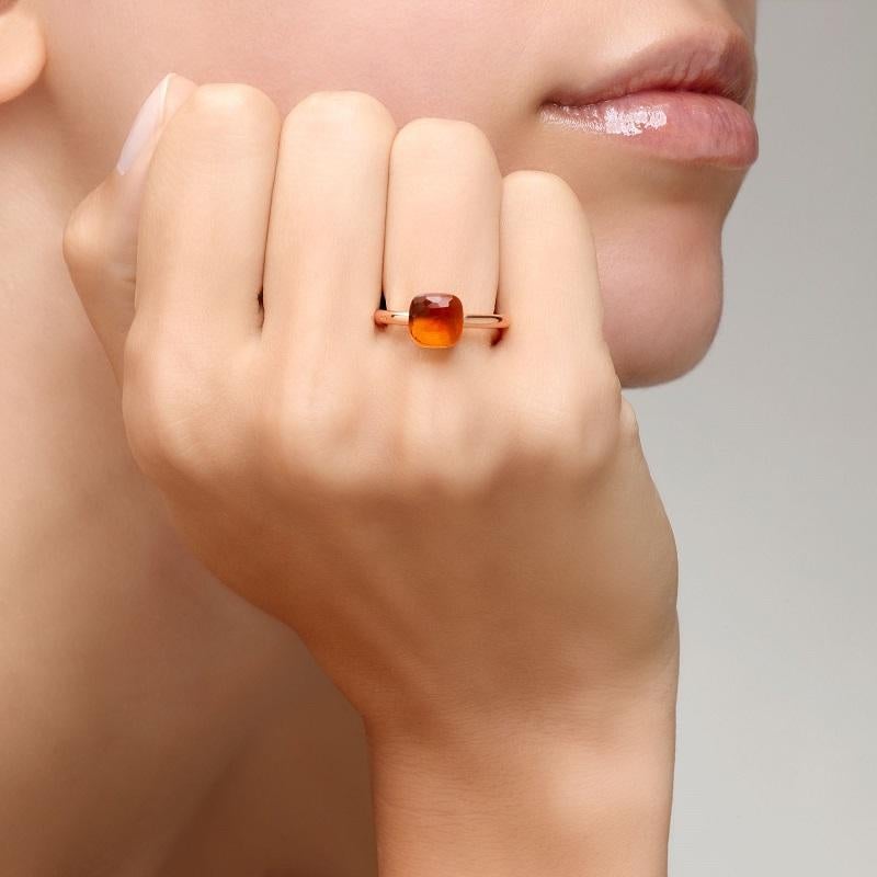 Pomellato Nudo Petit Ring aus Weiß- und Roségold mit Citrinquarz A.B403-O6-OV 1