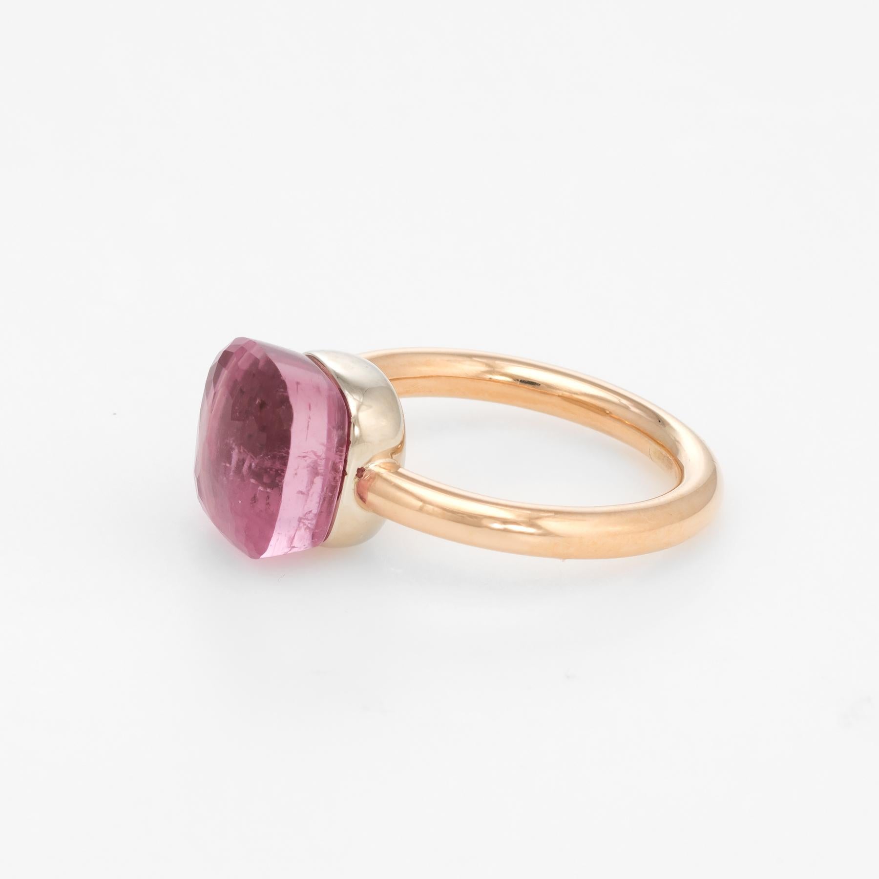 Pomellato, bague Nudo de succession en or jaune 18 carats et tourmaline rose Excellent état à Torrance, CA