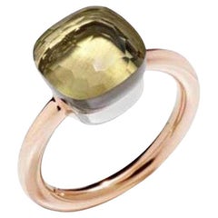 Pomellato Nudo Ring Rose Gold, White Gold and Lemon Quartz PAA1100O6000000QL