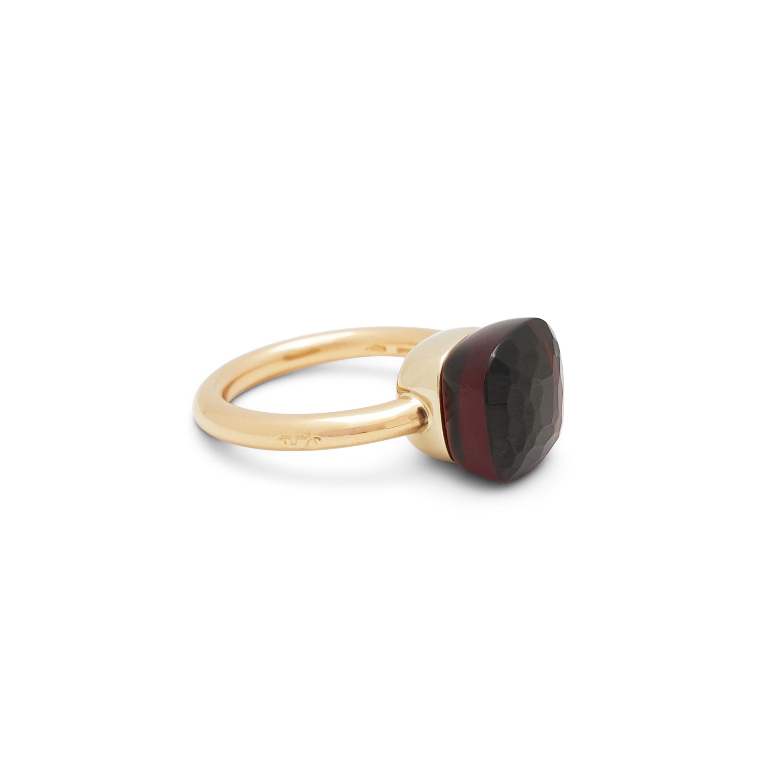 Contemporary Pomellato Nudo Rose Gold and Garnet Ring