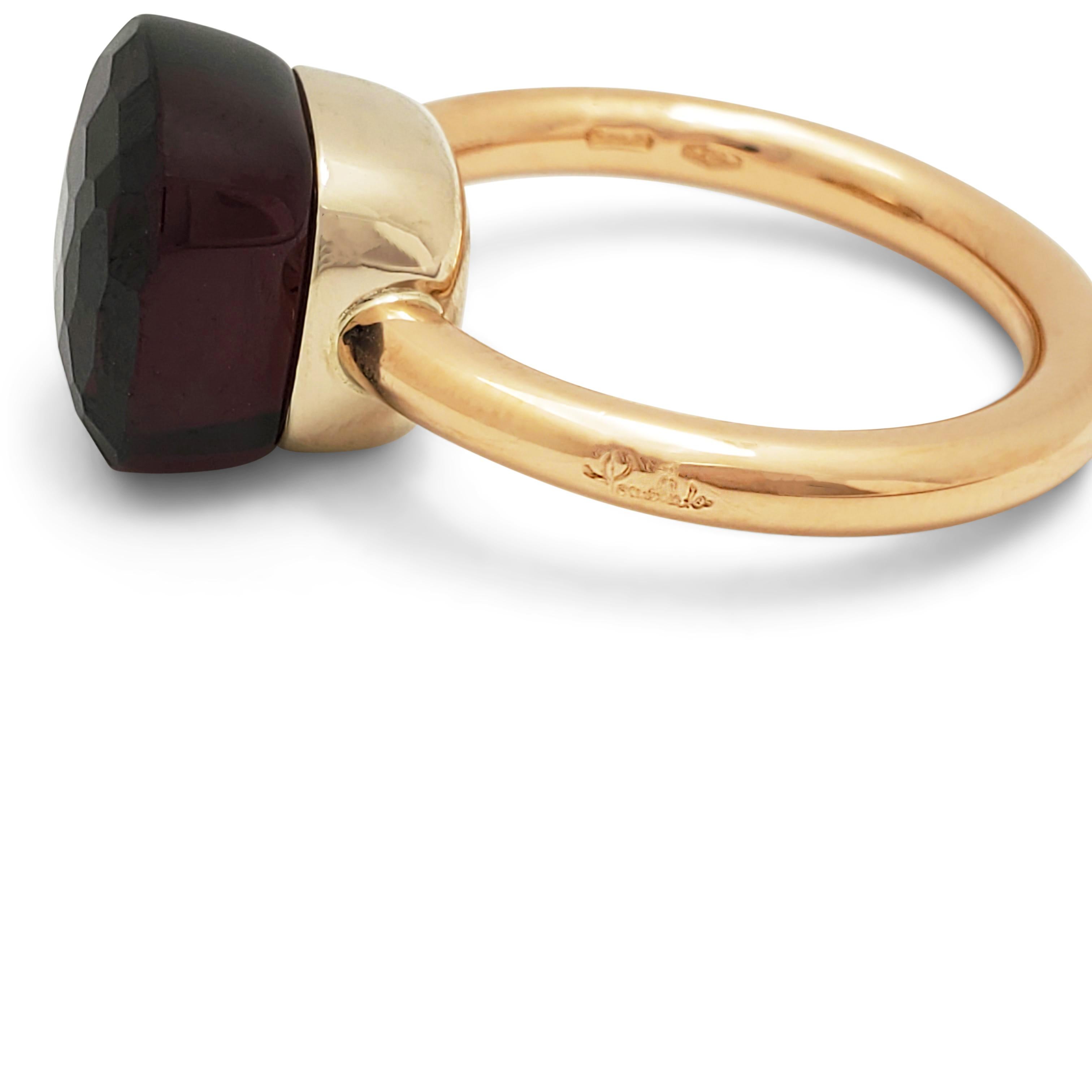 Pomellato Nudo Rose Gold and Garnet Ring In Excellent Condition In New York, NY