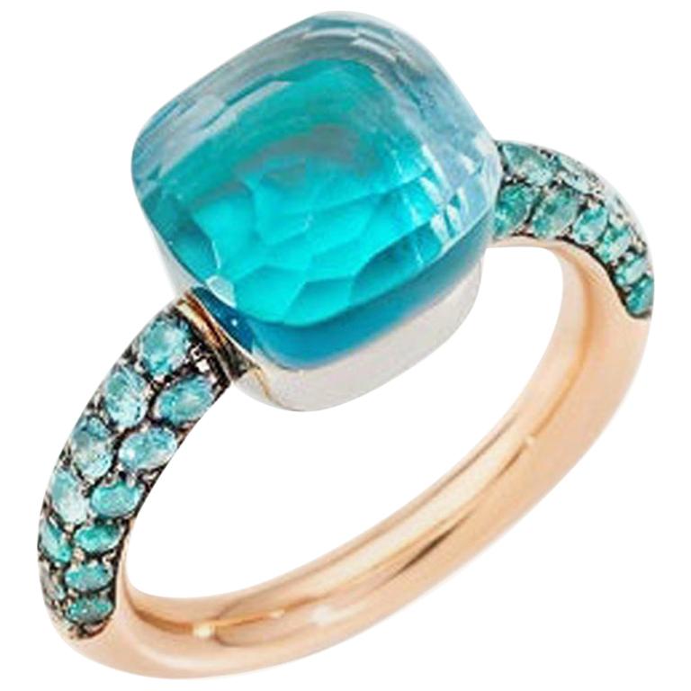 Pomellato Nudo Sky Blue Ladies Ring A.B904O6OYTTP For Sale