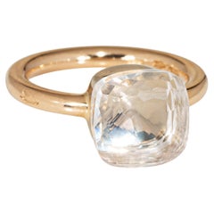 Pomellato Nudo Weiß Topas Ring Classic 18k Gelbgold Fine Estate Jewelry 6