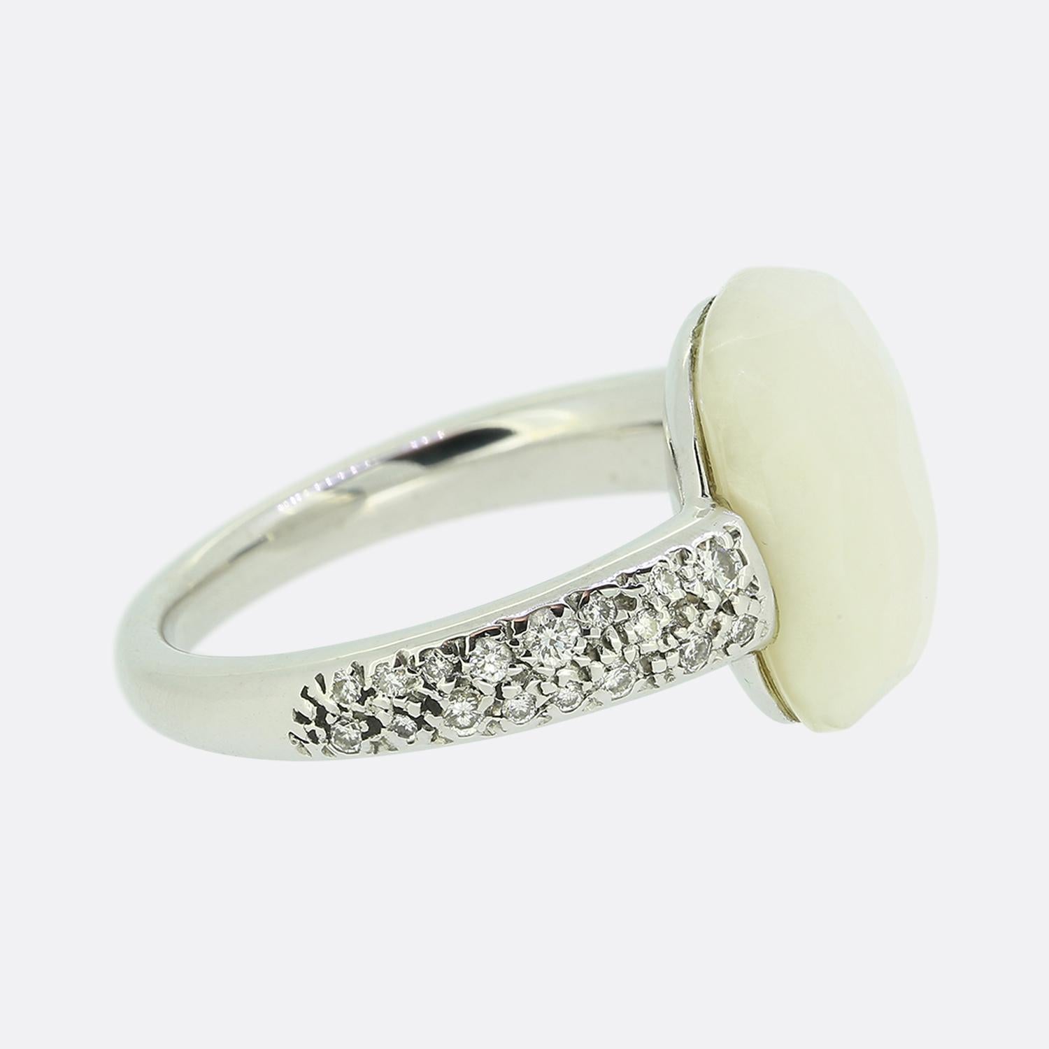 Brilliant Cut Pomellato Opal and Diamond Ring For Sale
