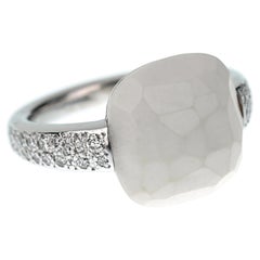 Pomellato Opal Capri Anillo de Cóctel de Oro Blanco y Diamantes
