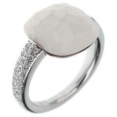 Pomellato, bague cocktail Capri en or blanc et diamants