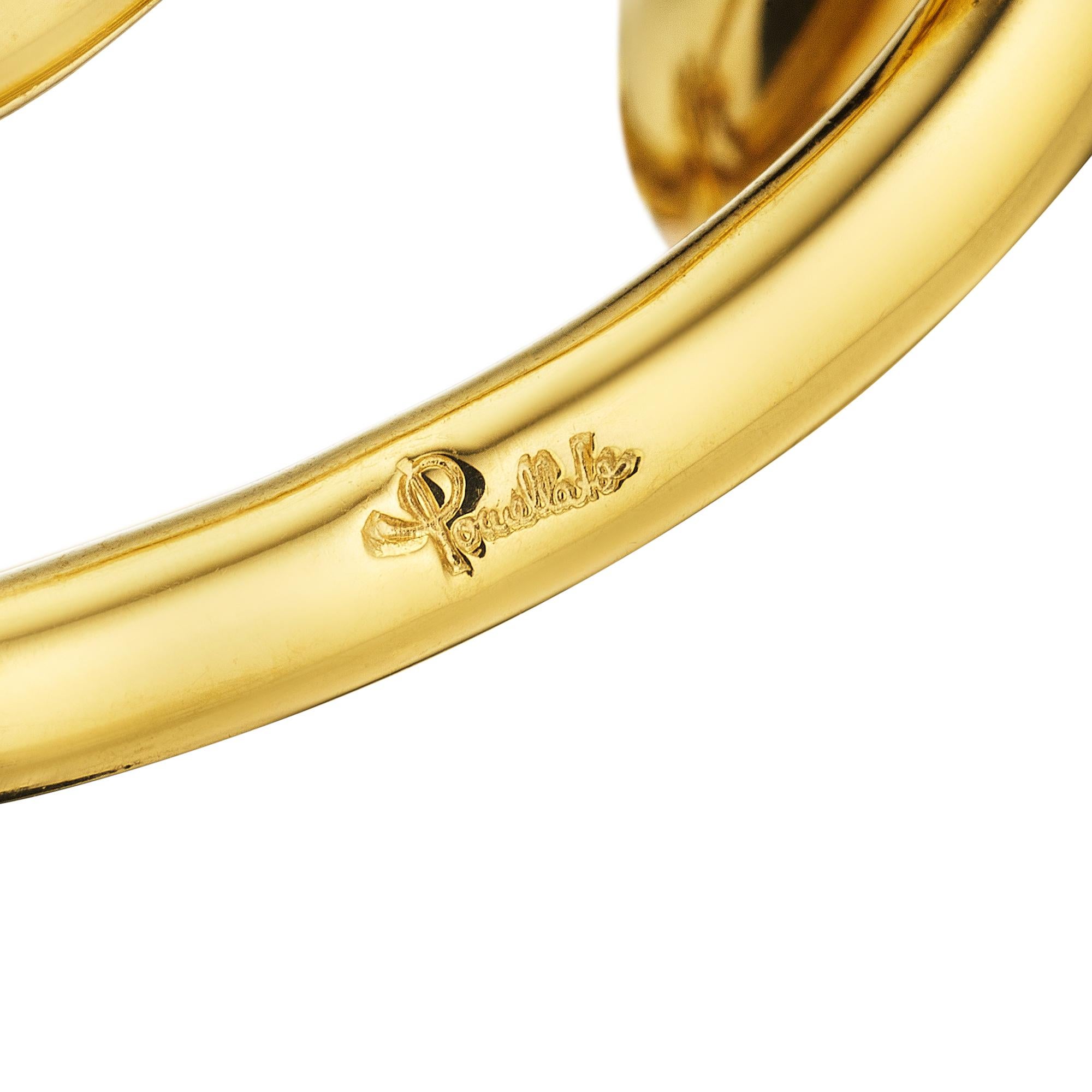 Pomellato Paisley Modernist Gold Link Bracelet In Excellent Condition For Sale In Greenwich, CT