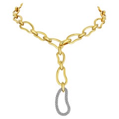 Pomellato Paisley Modernist Gold Link Necklace