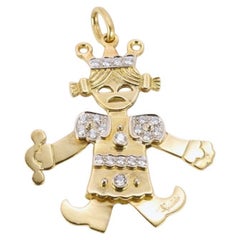 POMELLATO Petite Reine Pendentif articulé avec 2 diamants en or