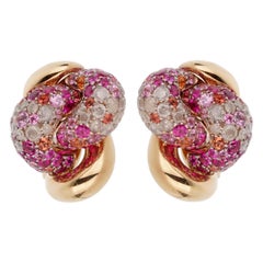 Pomellato Pink Sapphire Diamond Rose Gold Earrings