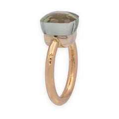 Pomellato Prasiolite Nudo Classic Ring in 18 K Rose Gold - Size 5.25 10.4mm