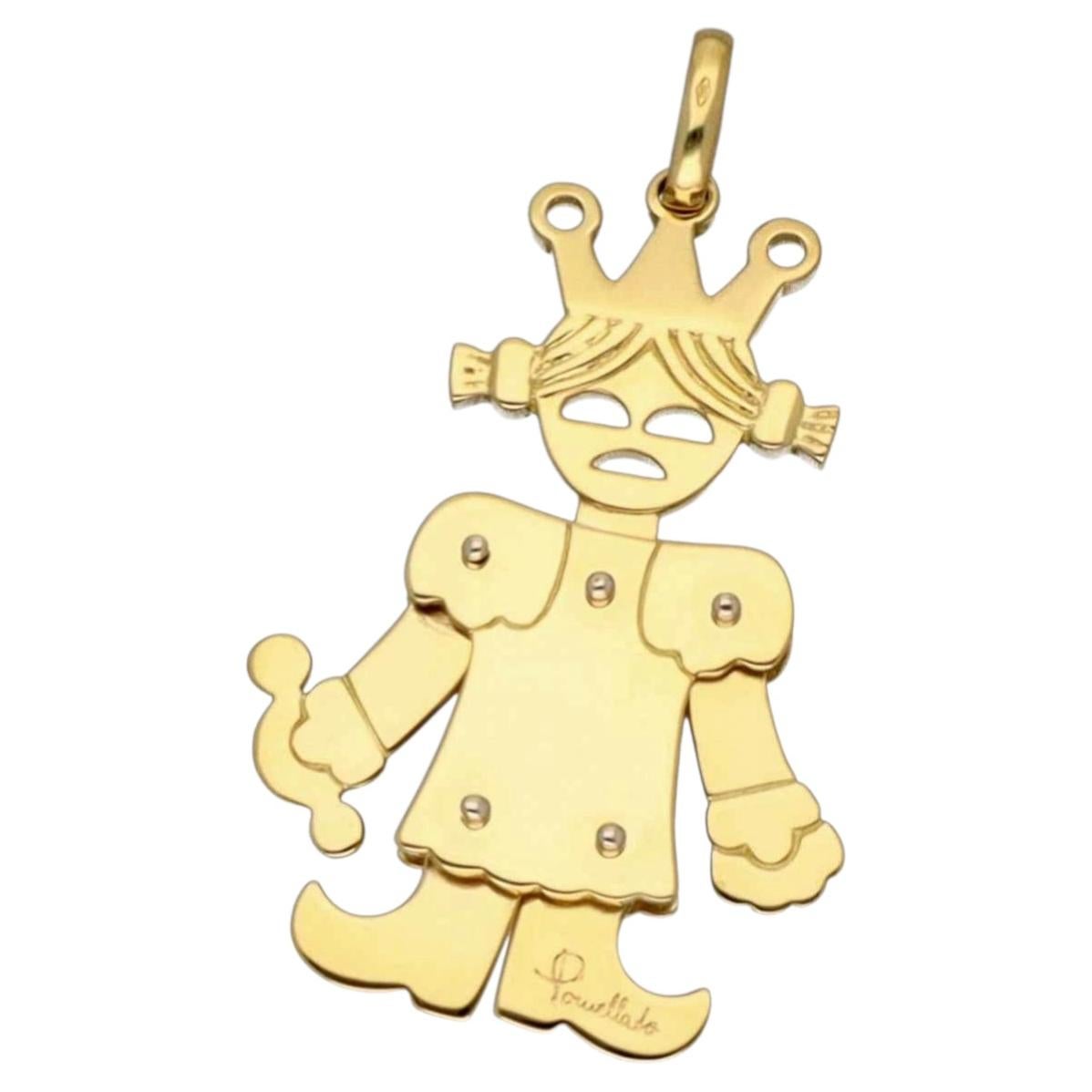 Pomellato Queen Pendant Top Charm 18K Yellow Gold
