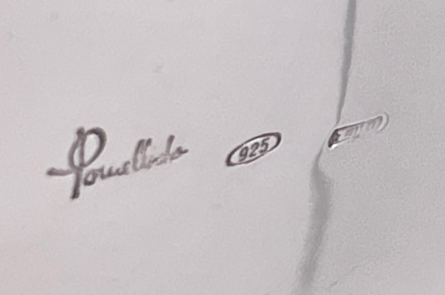 Argento Pomellato Rara brocca in argento sterling in stile metà secolo moderno in vendita