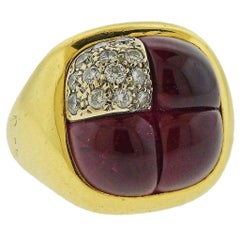 Pomellato Rhodolite Diamond Gold Ring