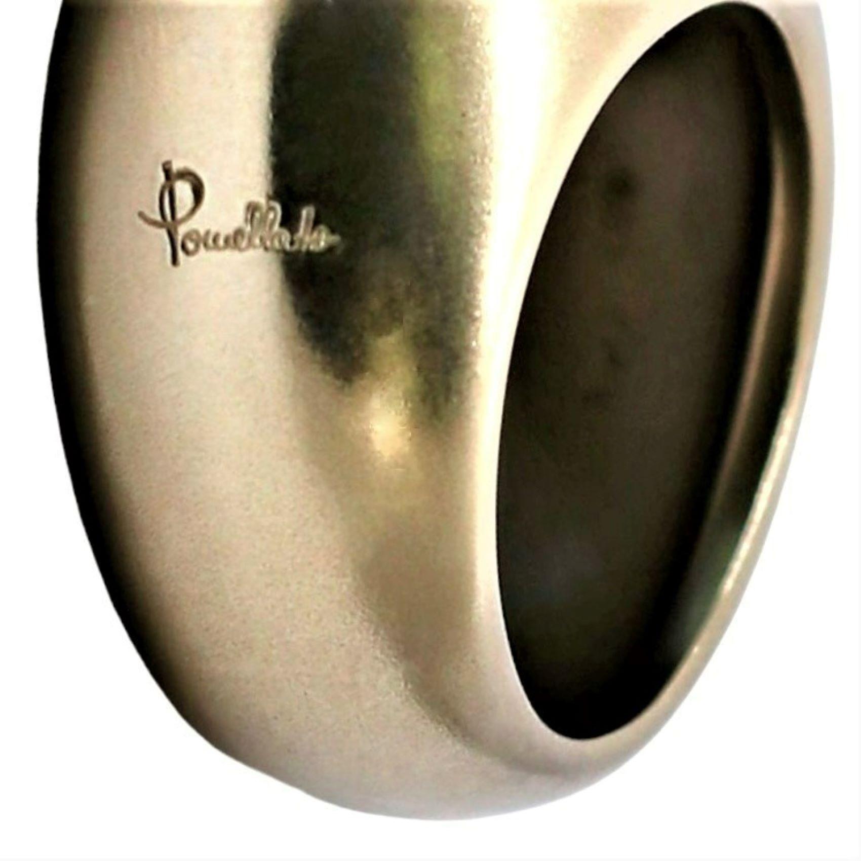 Pomellato-Ring aus 18 Karat Gelb- und Weißgold mit Aquamarin und Diamanten 2