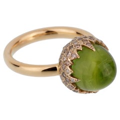 Pomellato Cocktail-Ring aus Roségold mit 8 Karat Peridot