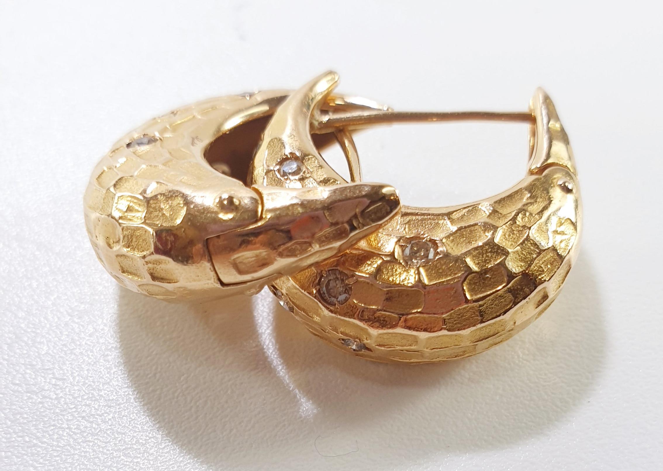 Contemporary Pomellato Rose Gold Diamond Duna Earrings