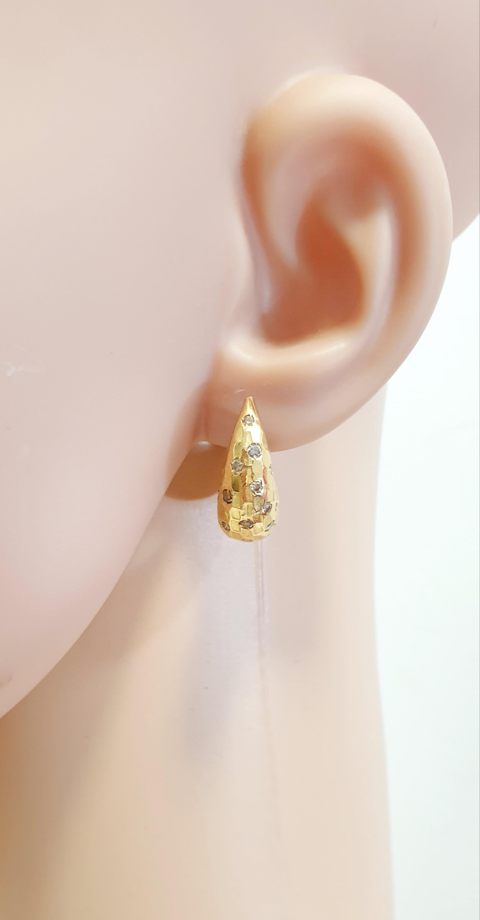 Pomellato Rose Gold Diamond Duna Earrings For Sale 1