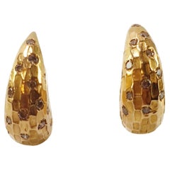 Pomellato Rose Gold Diamond Duna Earrings