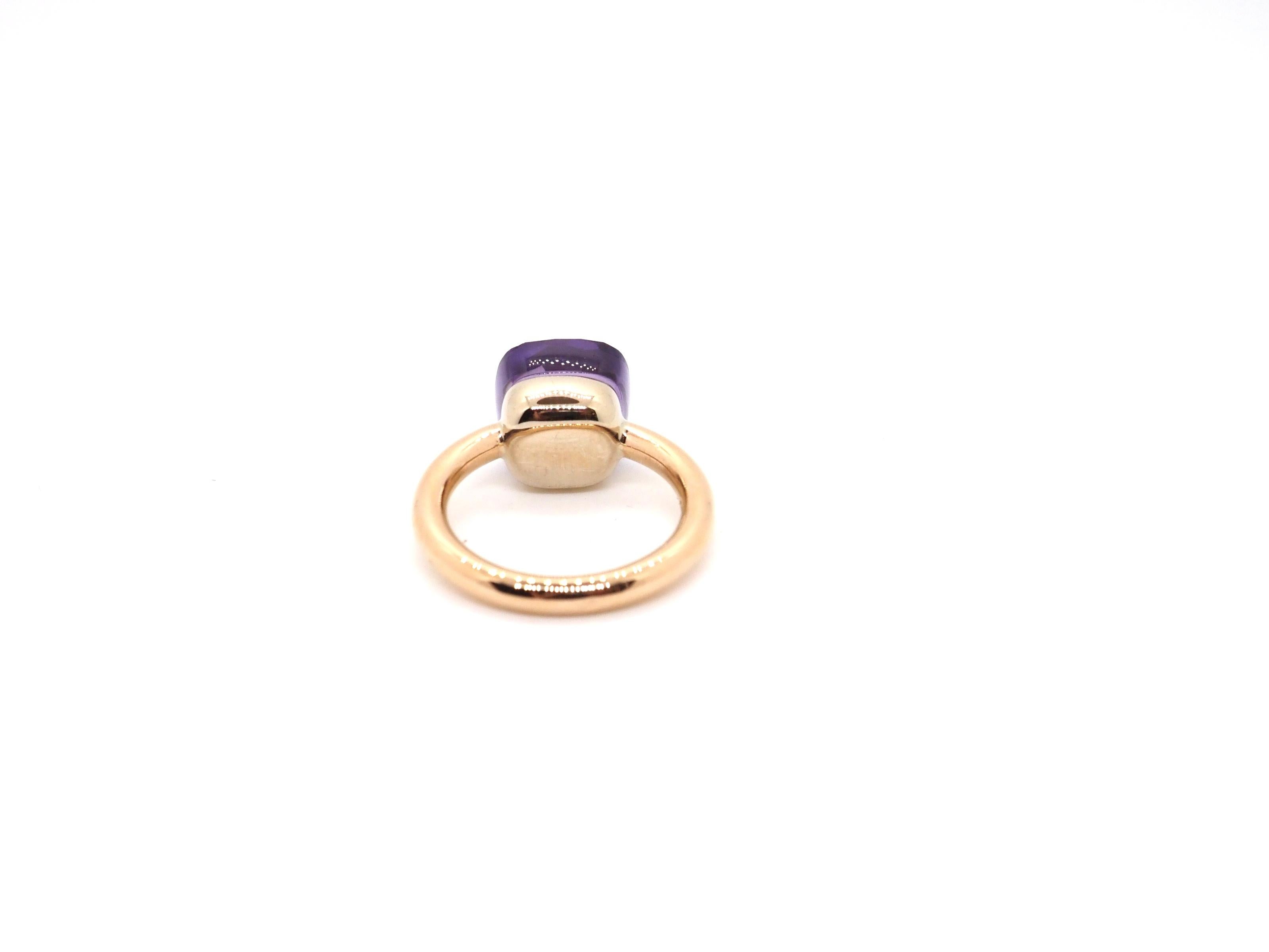 Pomellato Rose Gold Ring Nudo Classic Amethyst For Sale 2