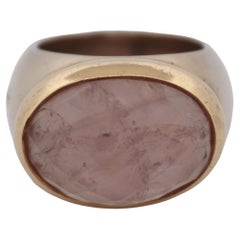 Pomellato Rose Quartz 18K Yellow Gold Ring