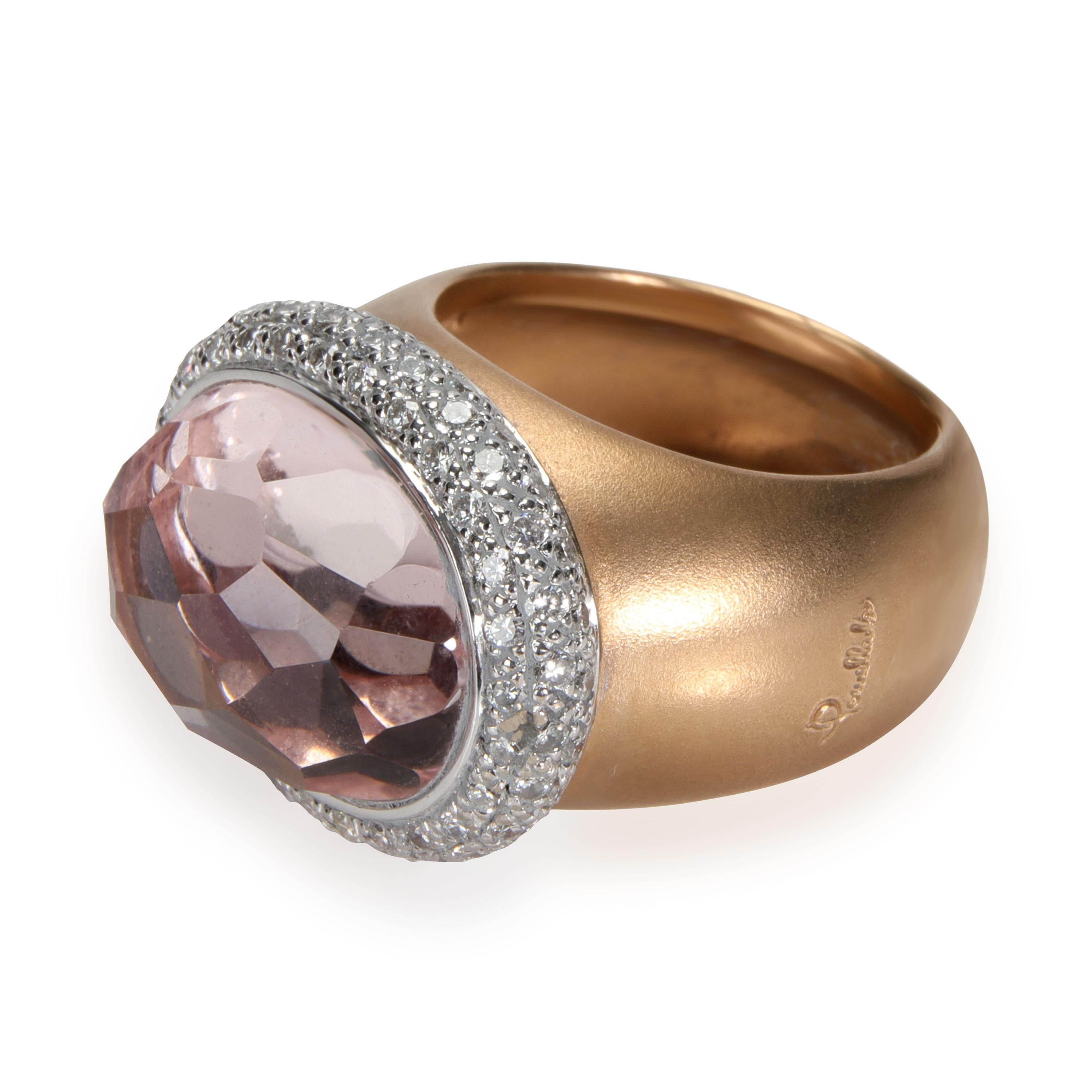 pomellato rose quartz ring