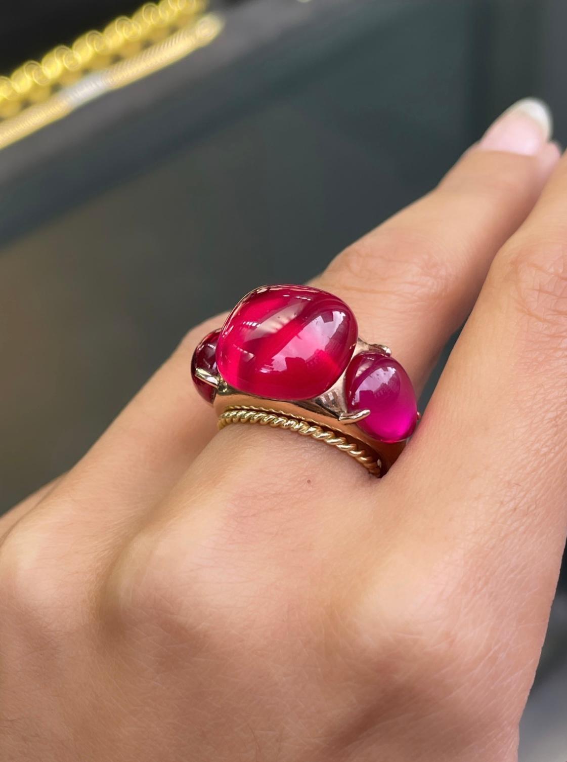 Modern Pomellato 'Rouge Passion' 9 Carat Rose Gold Statement Ring For Sale