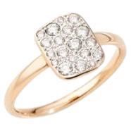 Pomellato Sabbia 0.296CT Diamong 18K Rose Gold Ring AB0932O7000DBOOO For Sale