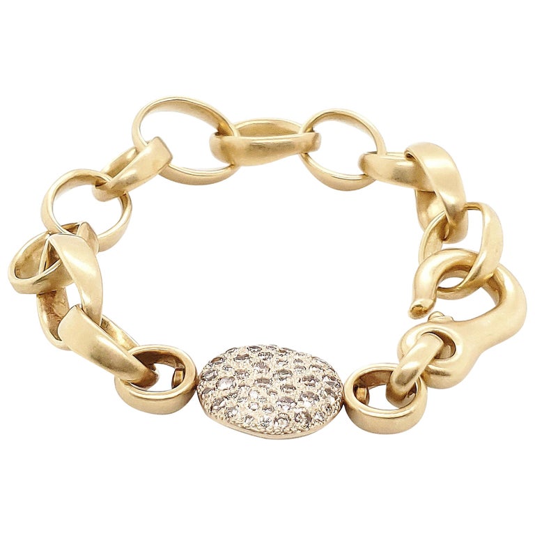 Pomellato Sabbia 18 Karat Gold Diamond Bracelet at 1stDibs | bracelet  sabbia pomellato, pomellato sabbia bracelet