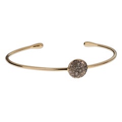 Pomellato Sabbia Bracciale Bangle in oro rosa 18k con diamanti marroni