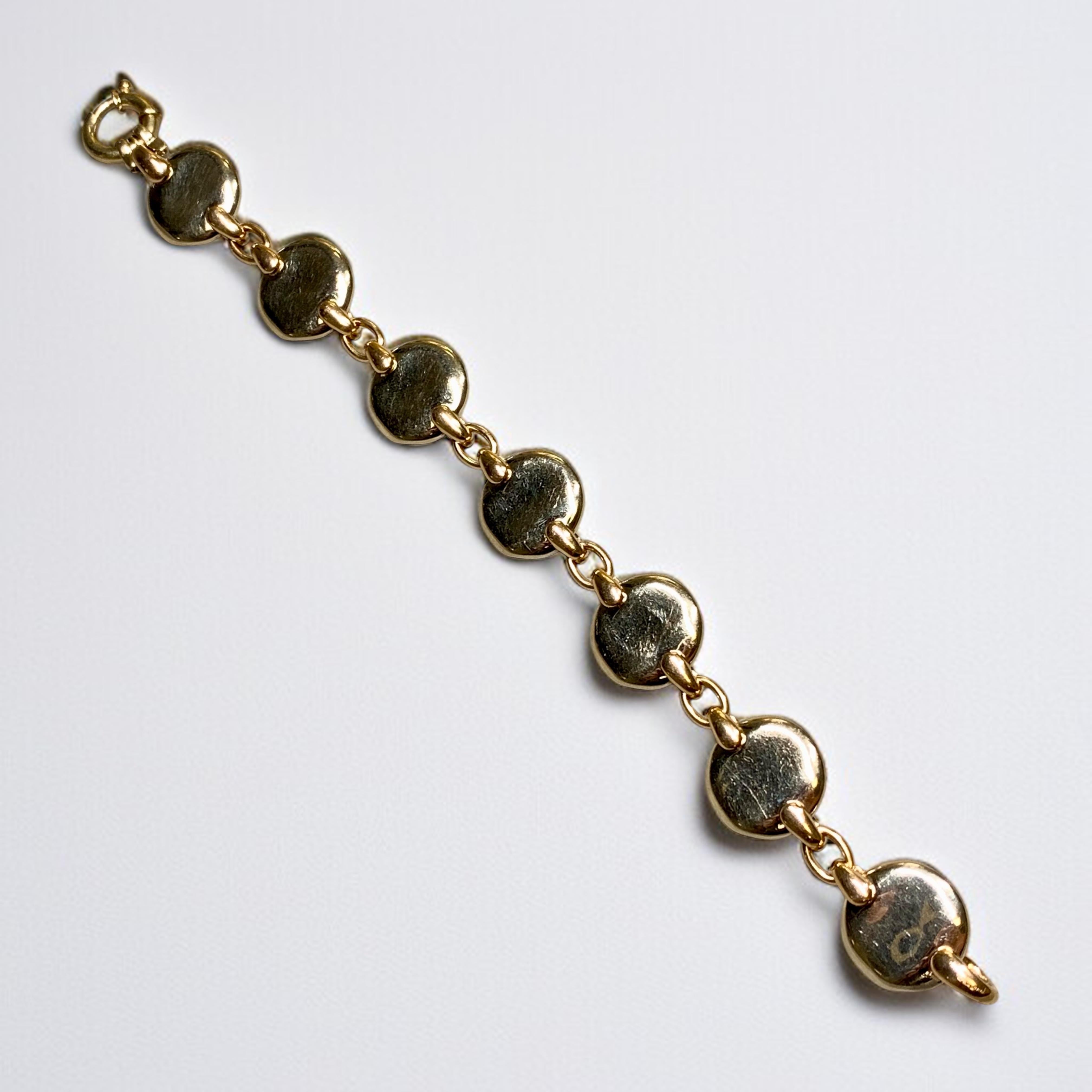 Contemporary Pomellato Sabbia 18K Rose Gold Multicolored Sapphire Diamond Bracelet 8” For Sale