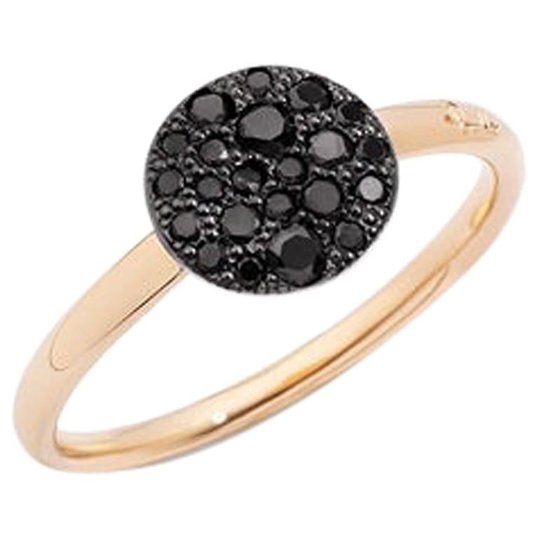 Pomellato Sabbia Black Diamond Ladies Ring A.B407/O7/BB For Sale