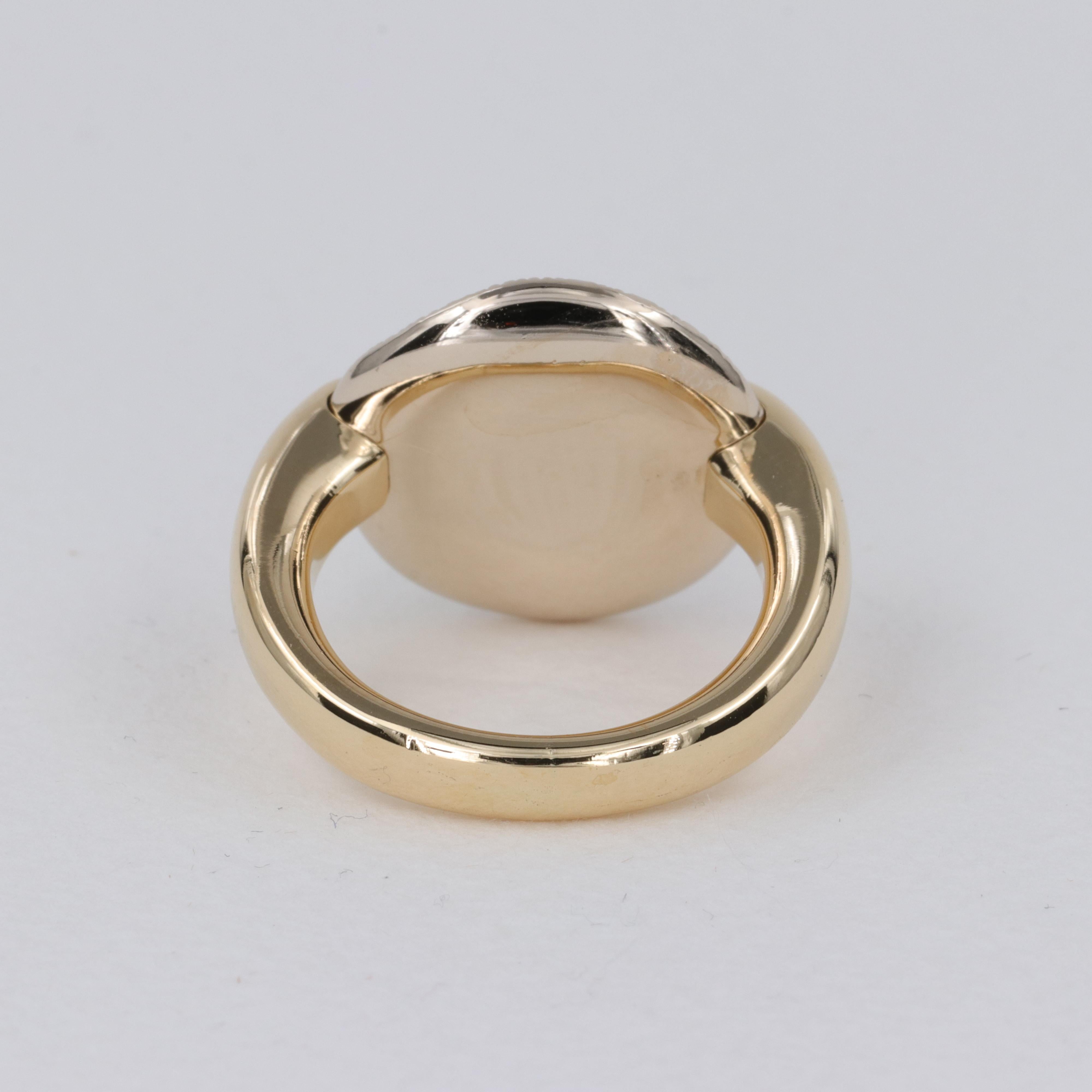Round Cut Pomellato Sabbia Brown Diamond Ring Set in 18 Karat Gold For Sale