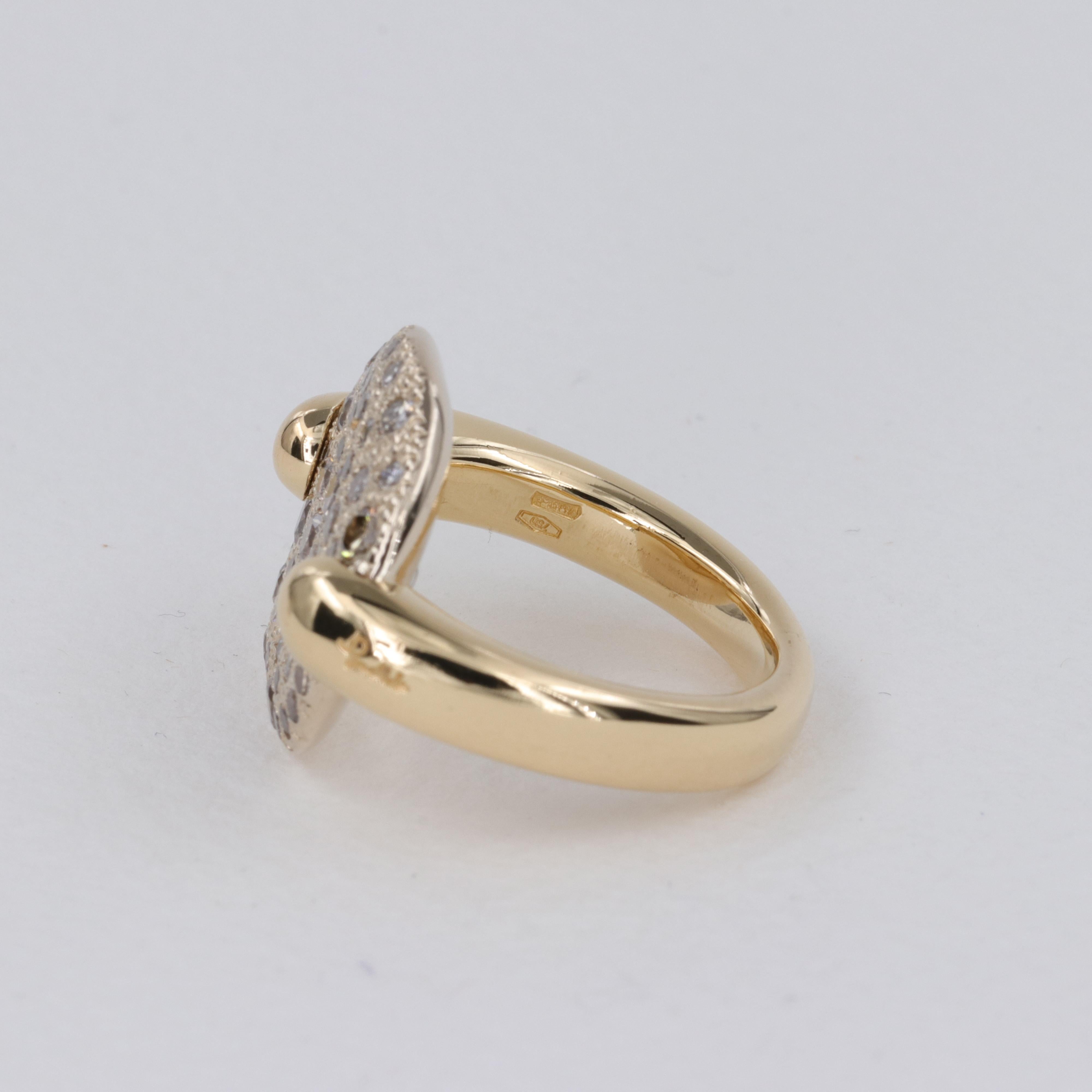 Pomellato Sabbia Brown Diamond Ring Set in 18 Karat Gold For Sale 1